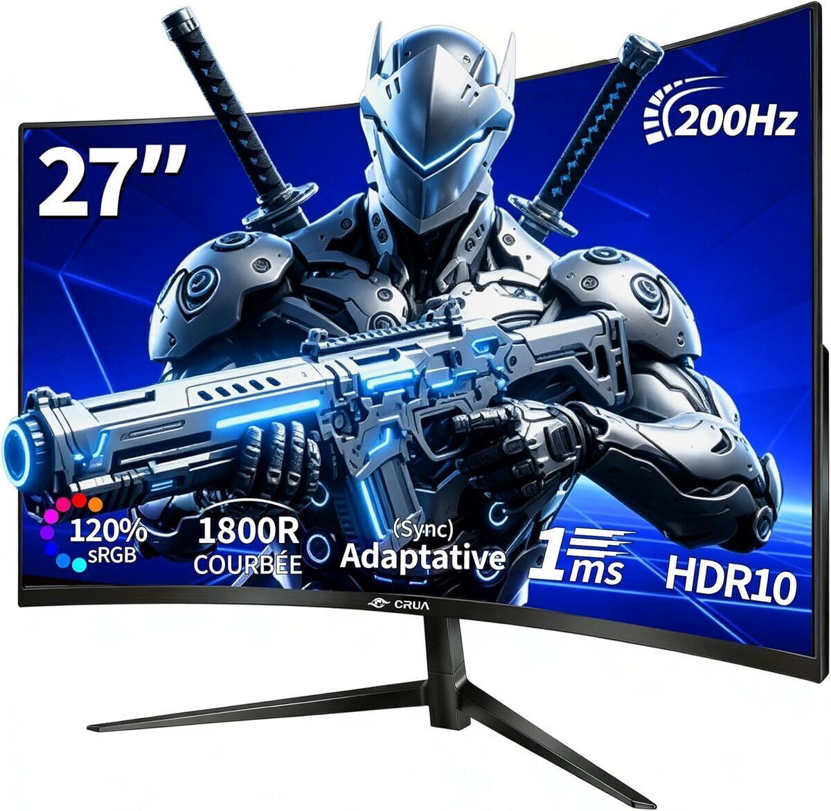 Test du CRUA gaming : moniteur incurvé 27 pouces, 200 Hz