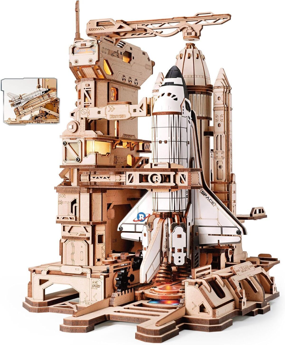 Test du puzzle 3D bois ROKR : navette spatiale LKA02