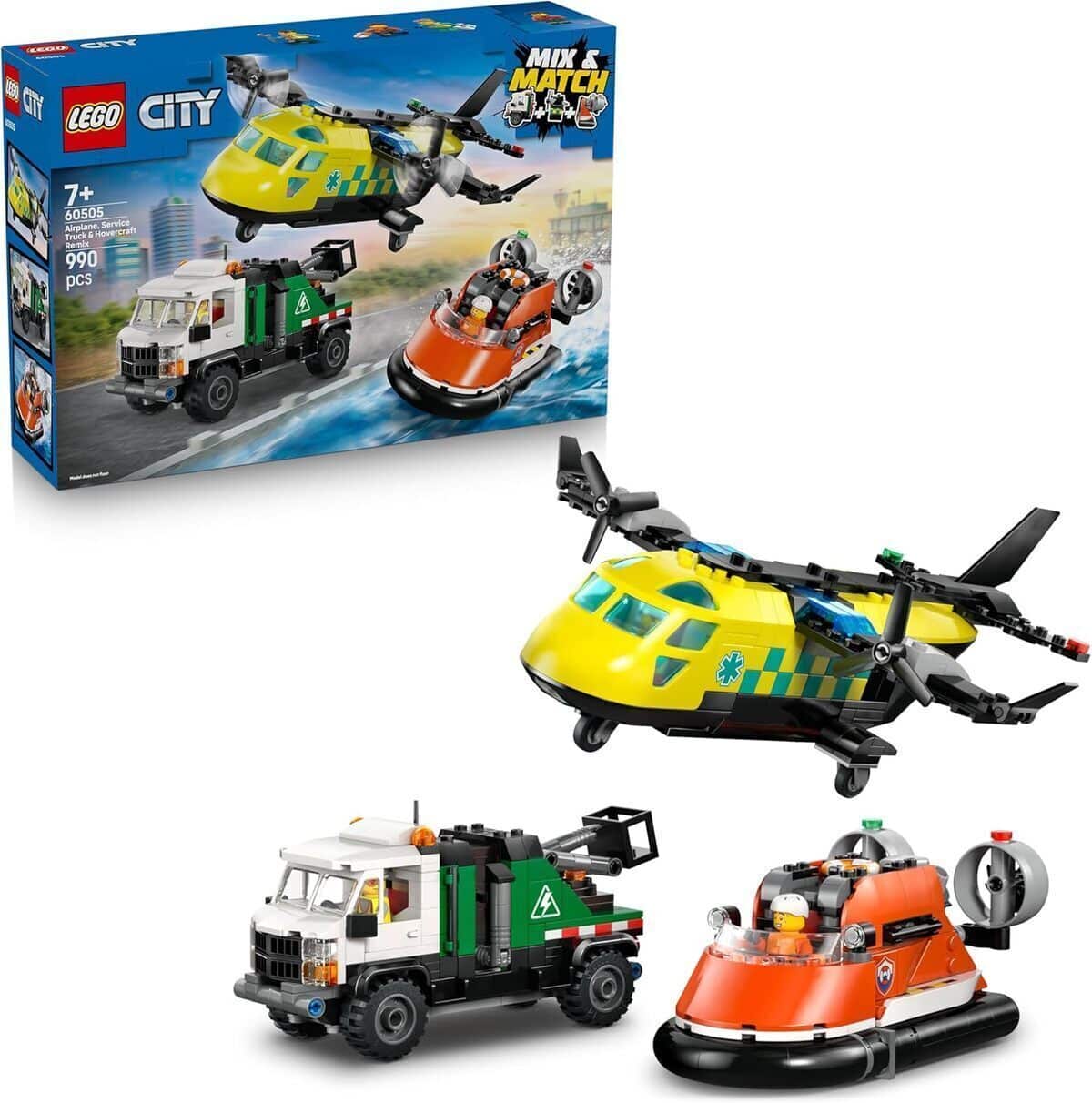 Test : lego city 3-en-1 avion & véhicules de secours 60505