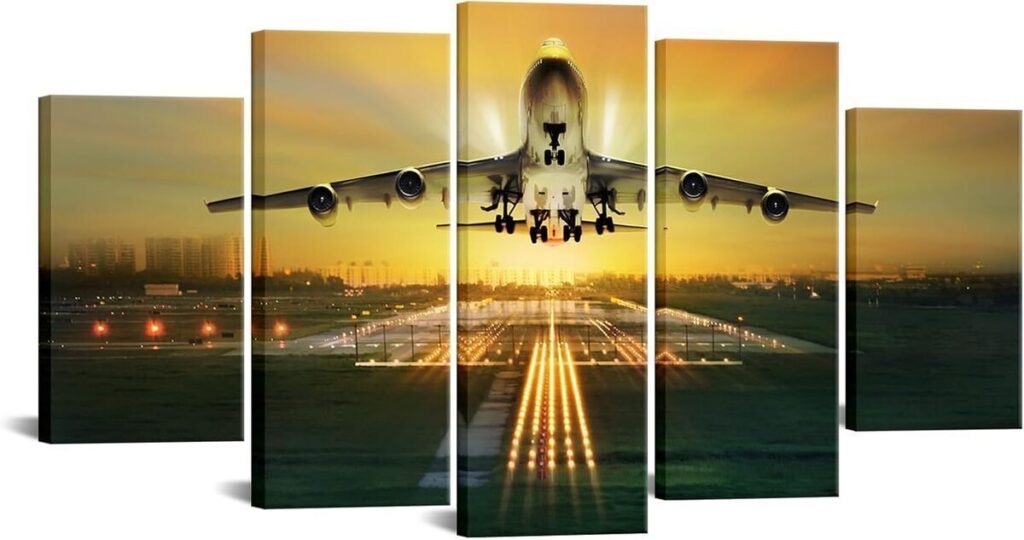 Avis sur la décoration murale VVOVV : toiles avion encadrées