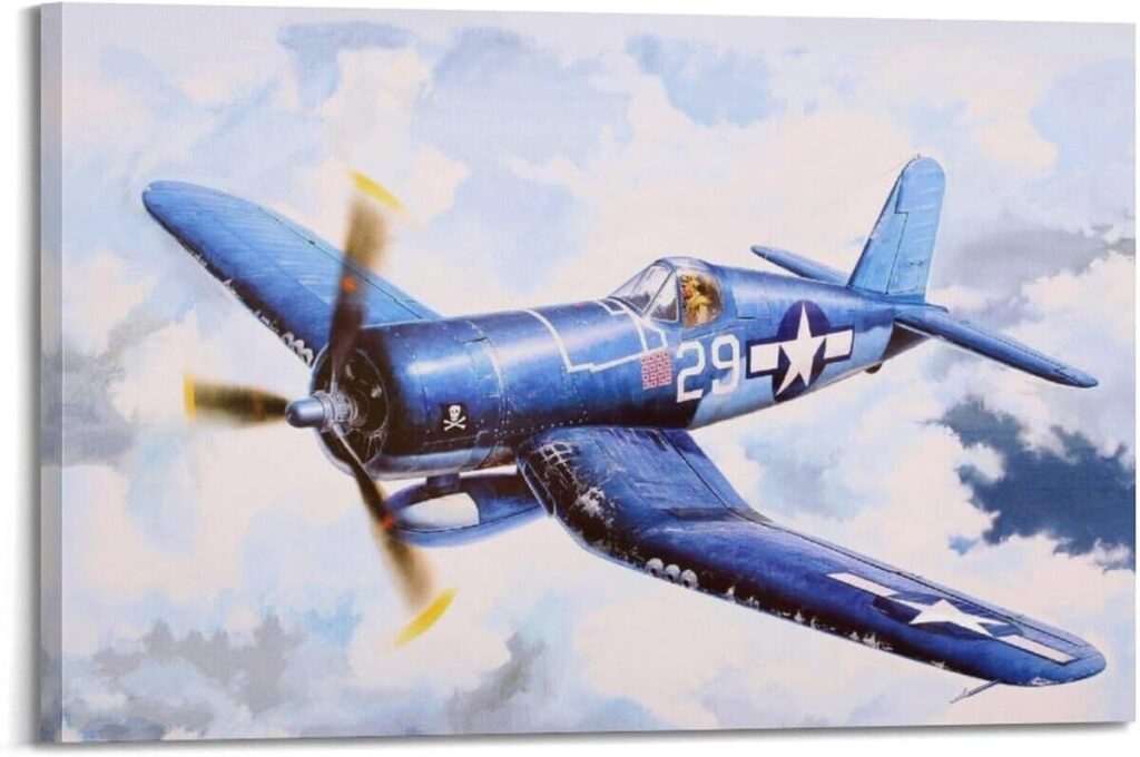 Avis sur le poster WALS avion F4U-A1 Corsair vintage déco 50 x 75 cm