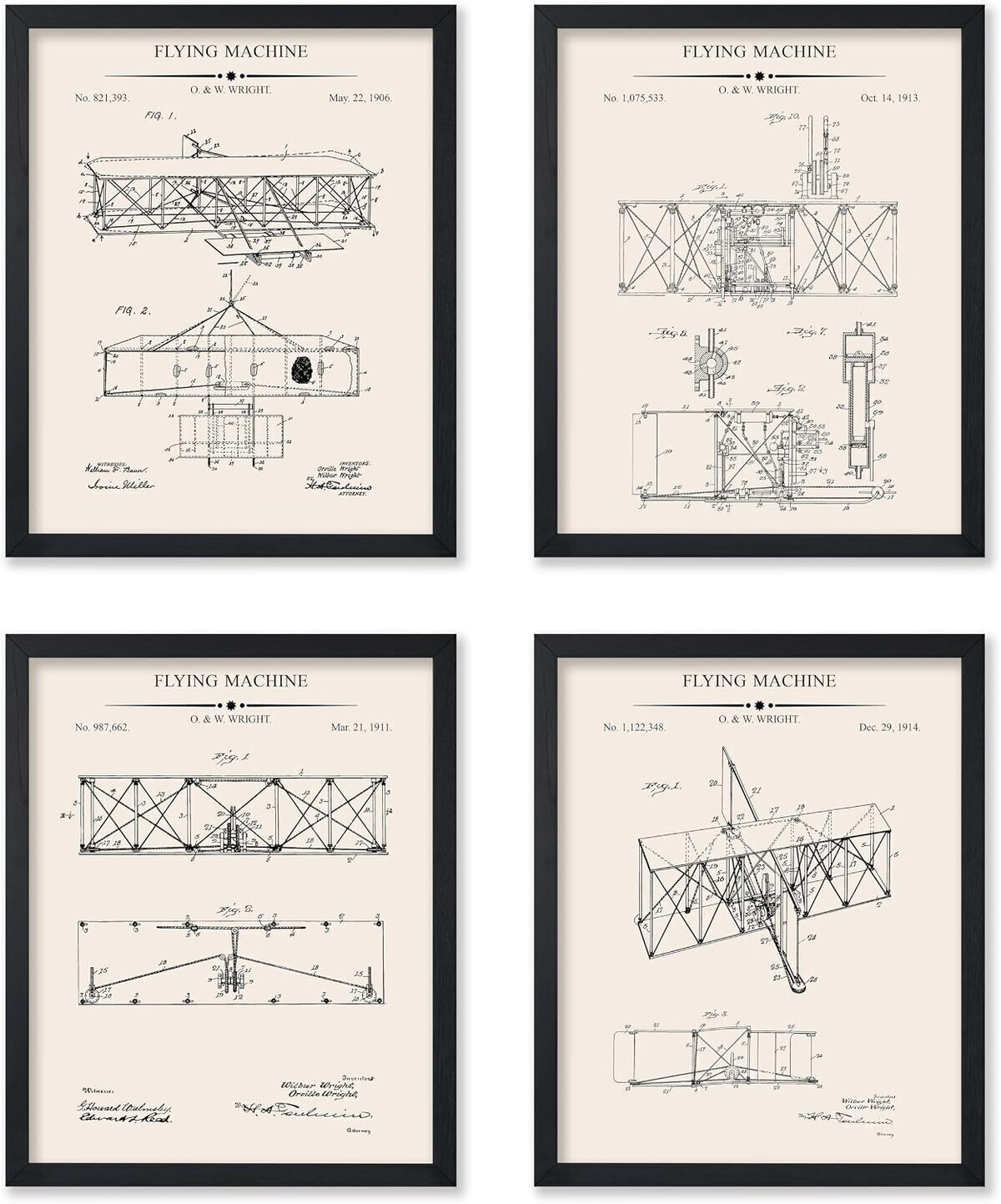 Avis sur les affiches vintage Wright Brothers : art aéronautique