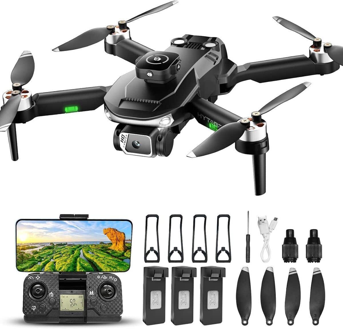 Test du drone avec caméra 1080p et moteur sans balais pour adultes