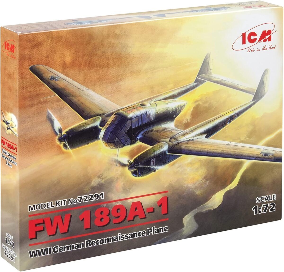 Test du kit maquette ICM 72291 : avion FW 189A-1 à l'échelle 1/72