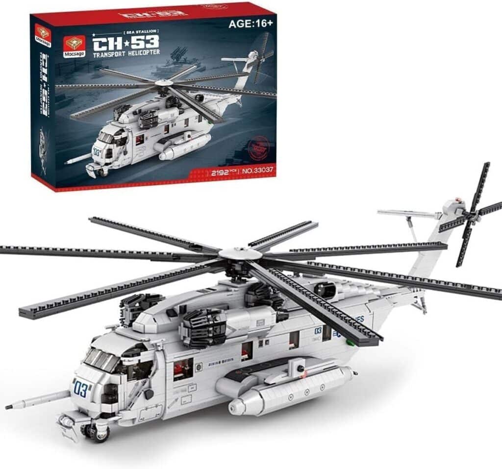 Test du modèle CH-53E Super Stallion : 2192 pièces de blocs de construction