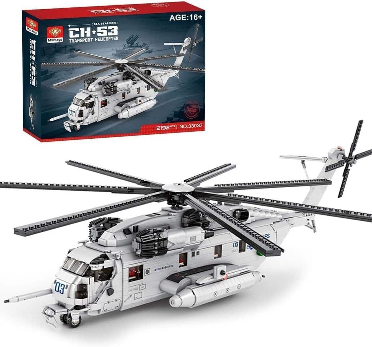 Test du modèle CH-53E Super Stallion : 2192 pièces de blocs de construction