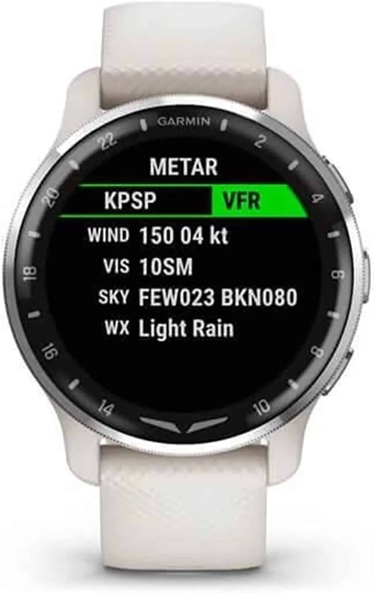 Test de la montre connectée Garmin D2 Air X10 aviateur blanc nacré