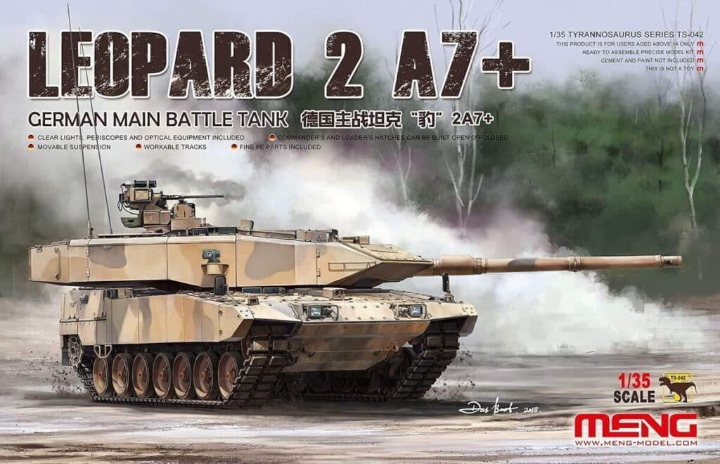Test maquette Meng Léopard 2A7+ à l'échelle 1/35