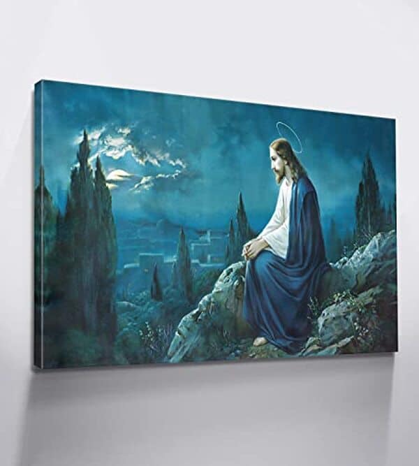 Découvrez notre avis complet sur ce tableau religieux représentant Jésus en prière au Gethsemane : analyse artistique, symbolique et qualité de l'œuvre.