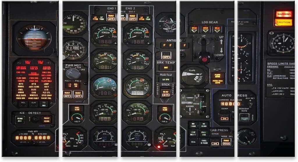Avis sur le tableau mural islandburner : cockpit d'avion