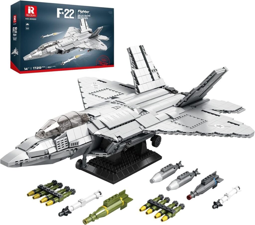 Test : avion militaire Reobrix F-22 modèle 33020, ensemble de construction pour adultes
