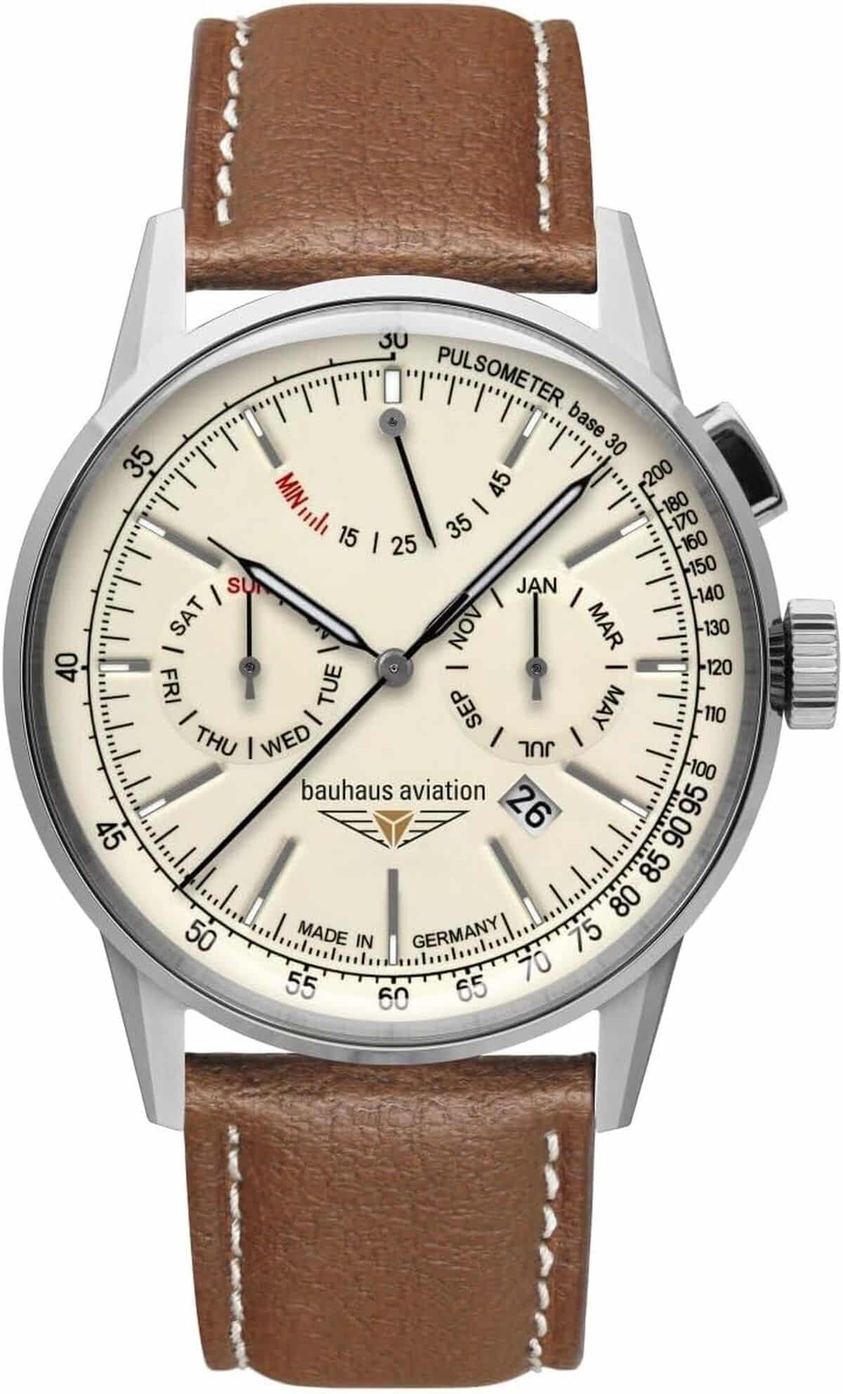 Test de la Bauhaus Aviation G38 automatique 23625 beige