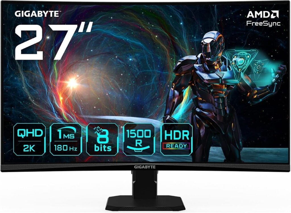 Test du moniteur gaming incurvé Gigabyte GS27QCA 27" QHD