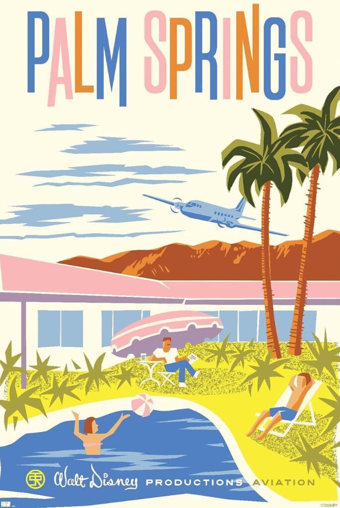 Test du poster mural Mickey Mouse One : walt's avion - Palm Springs 24 x 36 cm