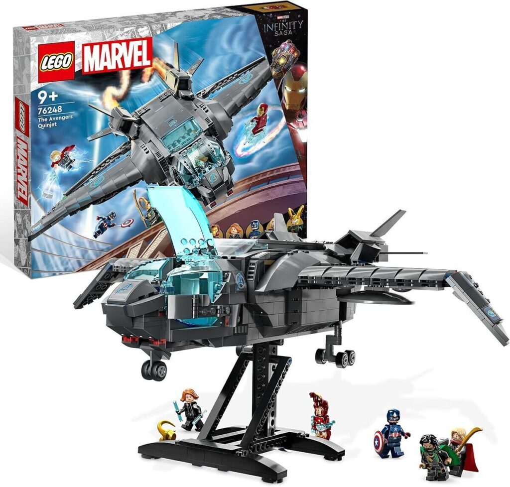 Test du Quinjet LEGO Marvel 76248 : vaisseau des avengers avec minifigurines