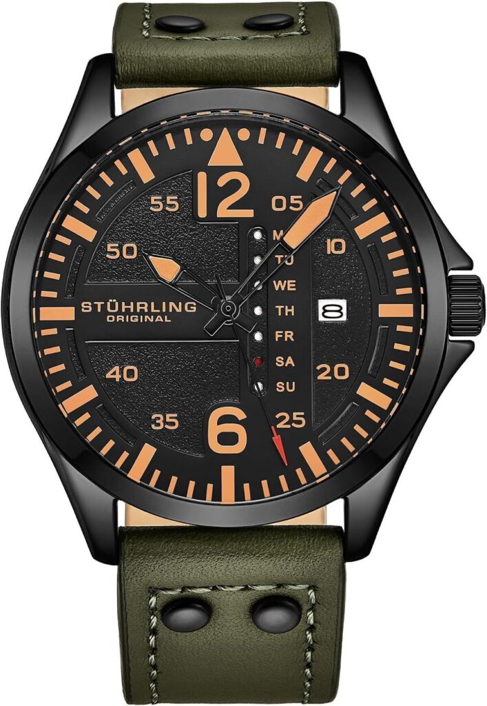 Test : montre aviateur Stuhrling Original en cuir pour homme