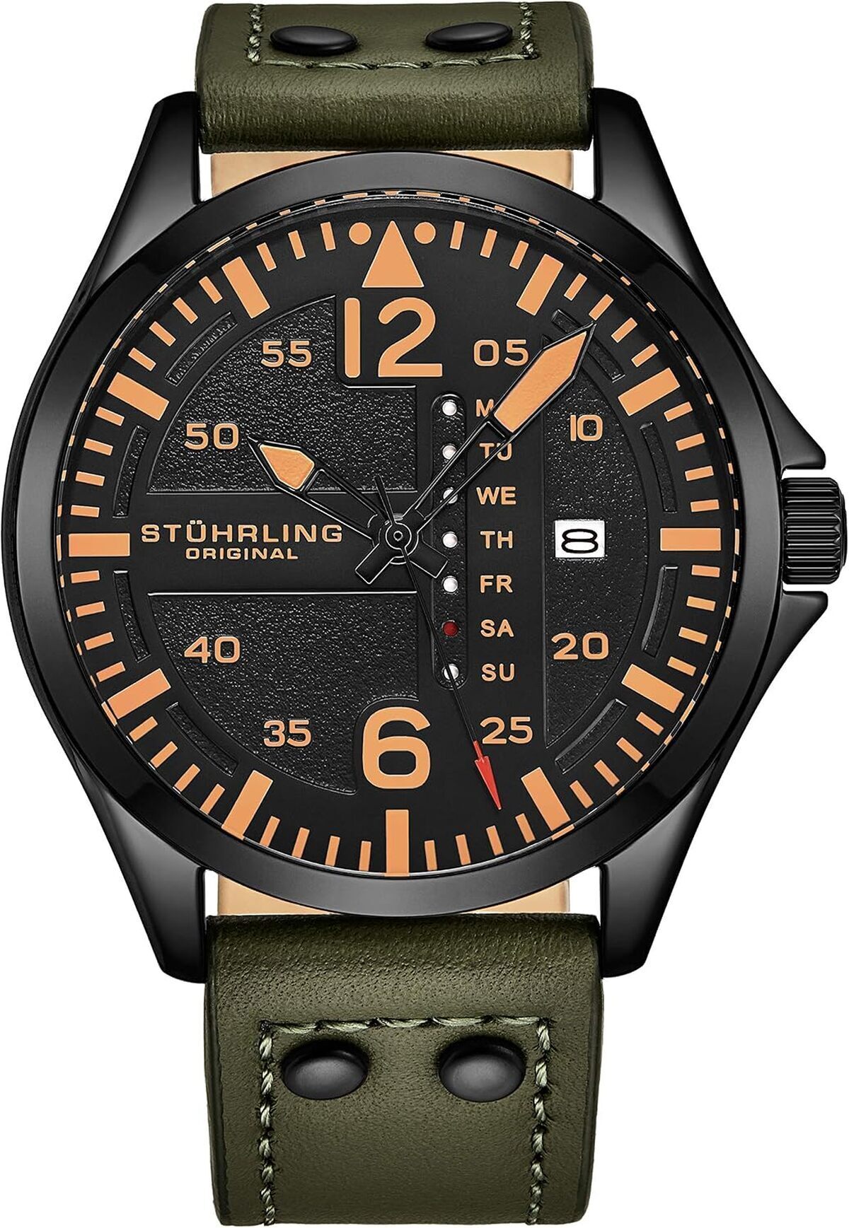 Test : montre aviateur Stuhrling Original, style sport et bracelet cuir